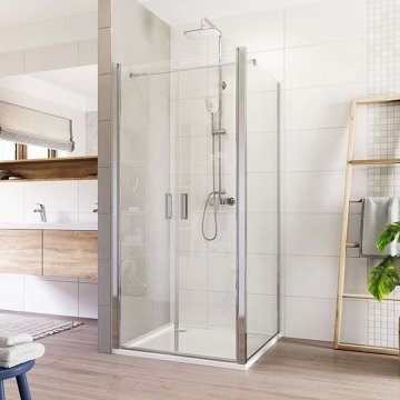 Mereo Sprchový kout, Lima, čtverec, chrom ALU, dveře lítací, sklo Čiré