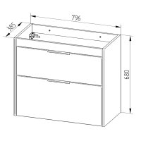 Mereo Vigo, koupelnová skříňka s keramickým umyvadlem 81 cm