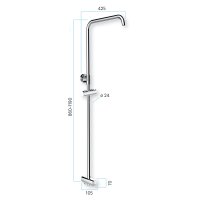 Mereo Sprchová souprava  bez příslušenství, včetně nerezové sprchové a propojovací hadice