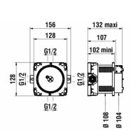 Laufen Simibox Light, těleso pro podomítkové baterie s uzavíracím ventilem, H3789800000001