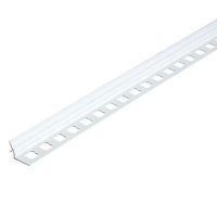 Vanová lišta PVC pod obklad, bílá, 185 cm