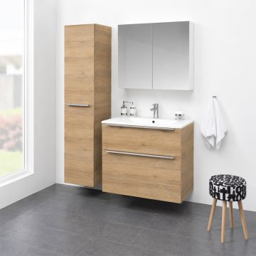 Mereo Mailo, koupelnová skříňka s keramickým umyvadlem 61 cm, elox AL madlo