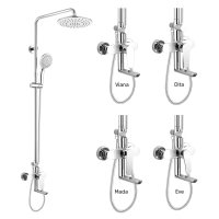 Mereo Vanová baterie s talířovou kulatou sprchou, bílá