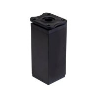 Nábytková noha, plast - černá mat