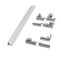Mereo Spodní ALU prahová lišta pro CK10111Zx - CK10511Zx, vč. 7ks koncovek
