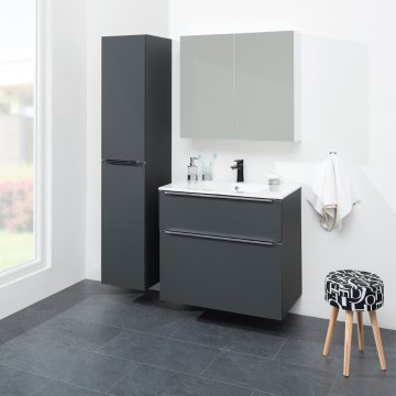 Mereo Mailo, koupelnová skříňka s keramickým umyvadlem 61 cm, elox AL madlo