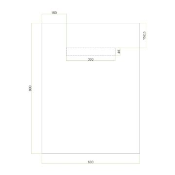 Mereo Zrcadlo hranaté, 60x80 cm, černý rám, instalace pouze na výšku