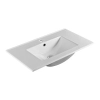 Mereo Mailo, koupelnová skříňka s keramickým umyvadlem 81 cm, elox AL madlo