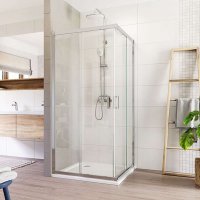 Mereo Sprchový kout, LIMA, čtverec, chrom ALU, sklo Čiré