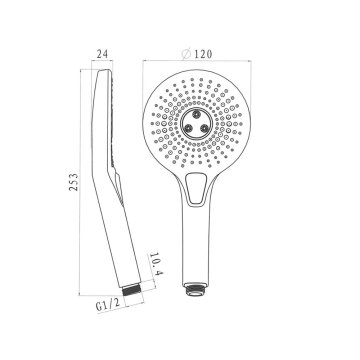 Mereo Ruční sprcha třípolohová ø 12 cm