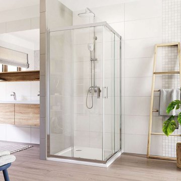 Mereo Sprchový kout, LIMA, čtverec, chrom ALU, sklo Čiré