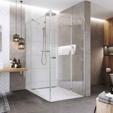 Mereo Novea sprchový kout, obdélník, pravé dveře a pevný díl, chrom ALU, sklo Čiré