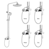 Mereo Sprchová baterie s talířovou kulatou sprchou, šedá