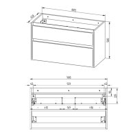 Mereo Opto, koupelnová skříňka 101 cm