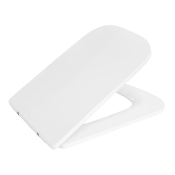 Mereo WC set - Rimless WC hranaté, modul pro zazdění, bílé hranaté tlačítko