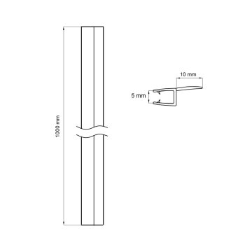 Mereo Stírací lišta silikónová, spodní pro CK809xxK