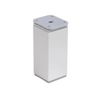 Nábytková noha, plast - ALU stříbrná