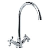 Mereo Dřezová stojánková baterie, Retro Viktorie, výška 315 mm, chrom