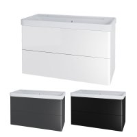 Mereo Siena, koupelnová skříňka s keramickym umyvadlem 101 cm, pro 2 baterie
