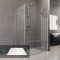 Mereo Sprchový set: Novea, obdélník, 120x80 cm, chrom ALU, sklo Čiré, vanička z litého mramoru, sifon