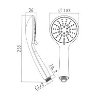 Mereo Ruční sprcha třípolohová ø 10 cm