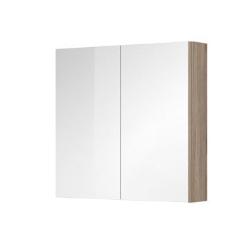 Mereo Aira, Ponte koupelnová galerka 80 cm, zrcadlová skříňka, dub Kronberg