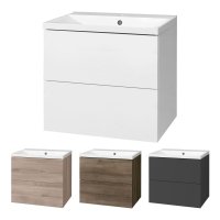 Mereo Aira, koupelnová skříňka s umyvadlem z litého mramoru 61 cm