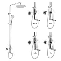 Mereo Vanová baterie s talířovou kulatou sprchou, šedá