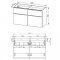 Mereo Mailo, koupelnová skříňka 121 cm, chrom madlo, Multidecor