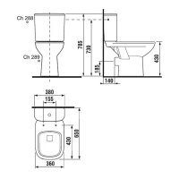 Jika Deep WC mísa kombi, zadní odpad, H8266160002801
