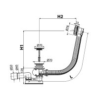 Alcaplast vanový sifon, A55KM-80