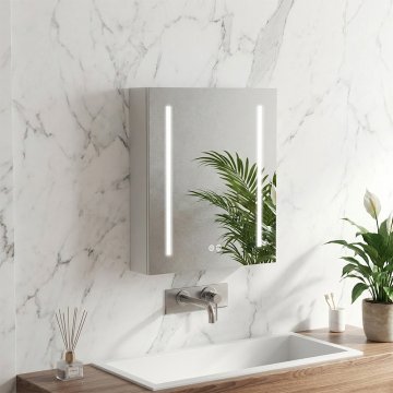 Mereo Koupelnová galerka 60 cm, zrcadlová skříňka, stříbrná