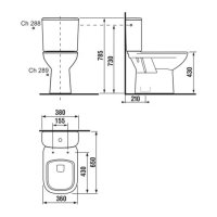 Jika Deep WC mísa kombi, spodní odpad, H8266170002801