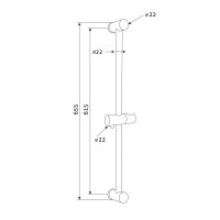 Mereo Posuvný držák sprchy 655 mm