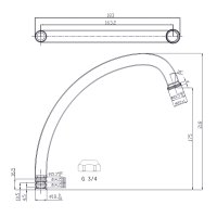 Mereo Ramínko trubkové, 22 cm