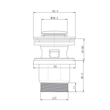 Mereo Lila umyvadlová baterie stojánková vyšší s clic-clac CH03P