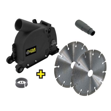 Fartools drážkovací pouzdro pro úhlovou brusku 115-125mm + 2x kotouč