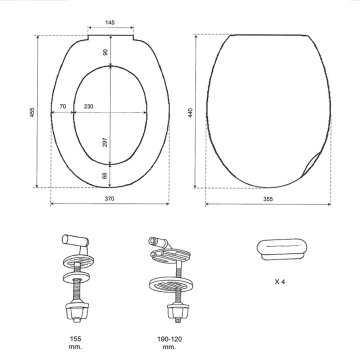 Alicante WC sedátko, bílá