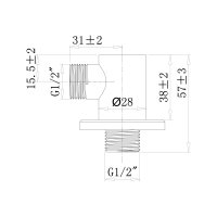Mereo Stěnový vývod, kulatý, pochromovaná mosaz