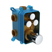 Mereo Termostatická podomítková tlačítková baterie - 3-cestná - bez krytu