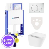 Geberit WC set pro zazdění s přislušenstvím, 110.302.00.5