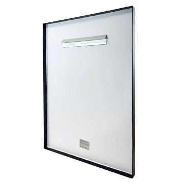 Mereo Zrcadlo hranaté, 60x80 cm, černý rám, instalace pouze na výšku