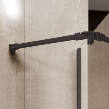 Mereo Sprchová stěna WALK IN, Novea, black ALU, sklo Line