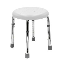 Koupelnová stolička, průměr 45 cm, bílá