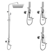 Mereo Vanová baterie s talířovou hranatou slim sprchou 300x300 mm, nerez