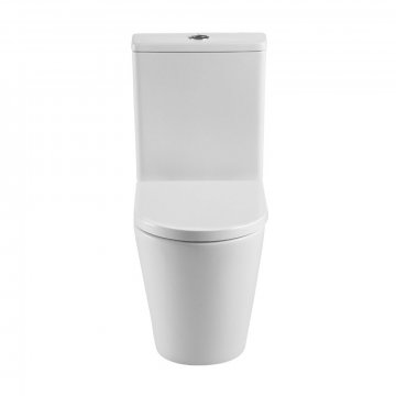 Mereo WC kombi vario odpad, kapotované, Smart Flush RIMLESS, 605x380x825mm, keramické, vč. sedátka