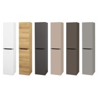 Mereo Mailo, koupelnová skříňka vysoká 170 cm, černé madlo