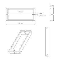 Mereo Madlo pro sprchové kouty CK351xxH, CK341xxH, CK801xxH, CK801xxK, CK804xxH, CK809xxH, rozteč 145mm