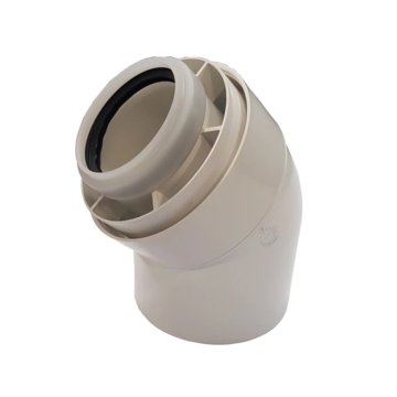 Cox koleno koaxiální PPs/Al DN 80/125 - Provedení: 45°