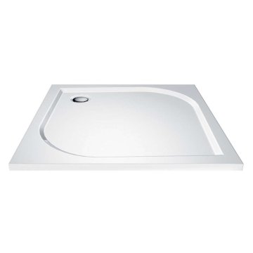 Mereo Sprchový kout, Lima, čtverec, 80x80x190 cm, chrom ALU, sklo Čiré, vanička litý mramor